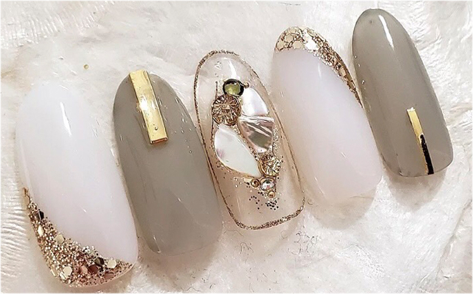 ワンカラーorラメグラデーション